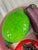 Vintage Art Glass Fruit Centerpiece on Portuguese Plate Tomato Lemon Eggplant For Sale - Image 9 of 10