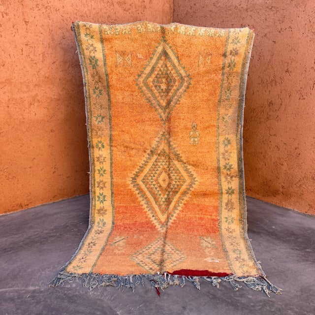 Beige Handknotted Moroccan Rug - 5'8" X 9'4" Ft For Sale - Image 8 of 10