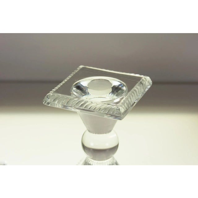 Lalique Crystal Candlesticks, France, 1970s, Set of 2 For Sale - Image 4 of 11