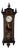 Antique Victorian Ebonised Walnut Wall Clock, 1860 For Sale