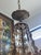 Grand Venetian-Style Tiered Amber Glass Flower Rosette & Cast Metal Chandelier (48” H X 36” W) For Sale - Image 4 of 8