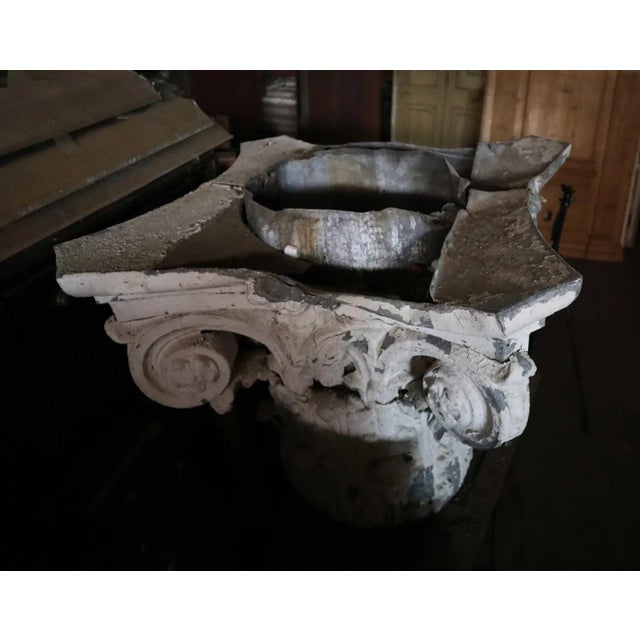 Traditional Column Capital Antique Zinc For Sale - Image 3 of 11