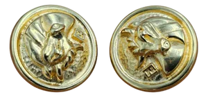 Vintage Clip-On Earrings with Zodiac Taurus from Fendi, 1980s, Set of 2