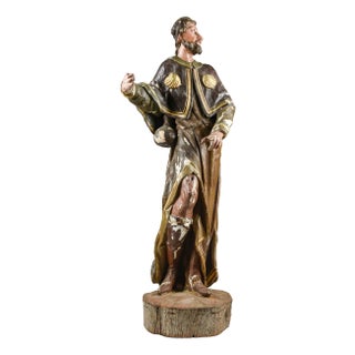 Wooden Statue of San Giacomo da Compostela, 1800s For Sale