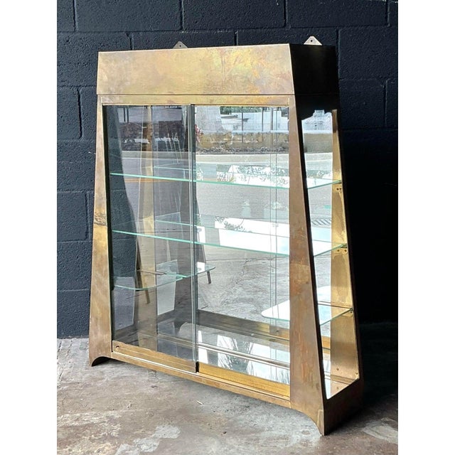 Brass Vintage Boho Brass Tabletop Etagere For Sale - Image 8 of 12