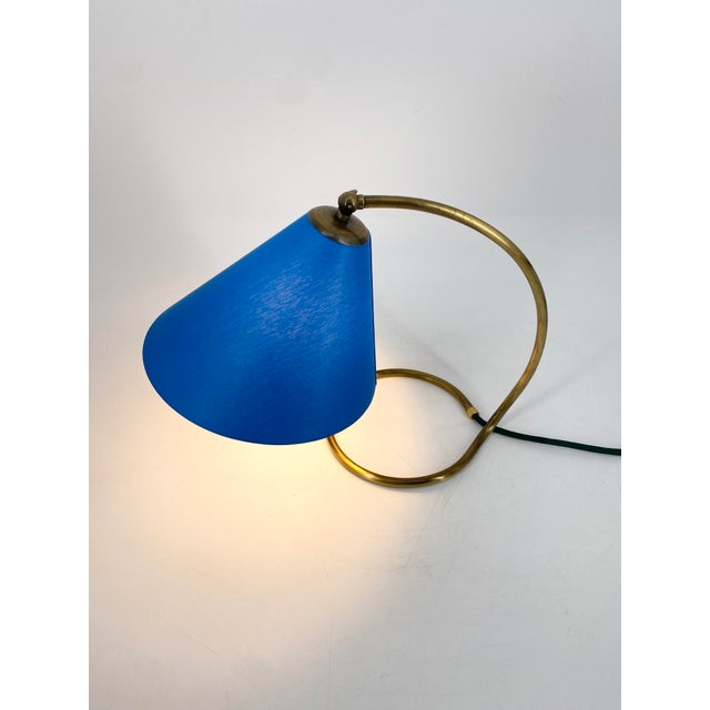 Vintage Table Lamp with Organically Shaped Brass Base, 1950s For Sale - Image 6 of 18