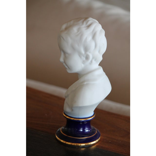 Limoges, France 1900s Gorgeous Camille Tharaud (1878-1956) Limoges Bisque Bust of Alexandre Brongniart For Sale - Image 4 of 7