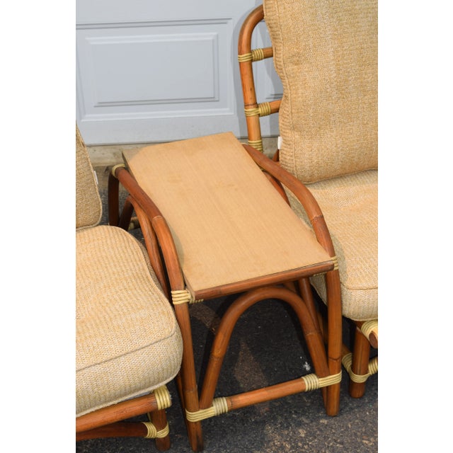 Mid-Century Modern Vintage Ritts Tropitan Rattan Bamboo Bentwood Patio Set, 3 Pieces For Sale - Image 3 of 8