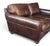 Restoration Hardware Brown Leather Two-Cushion Sofa With Rolled Arms and Bun Feet For Sale - Image 14 of 14