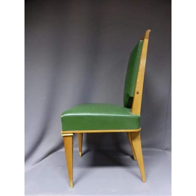 Mid-Century French Bronze and Leather Dining Chairs, Set of 12 For Sale - Image 12 of 13