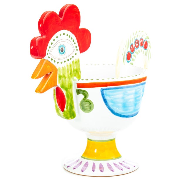 This Large Size ceramic Rooster Cachepot can be used as a bowl or planter. These delightful pieces, with cubists...