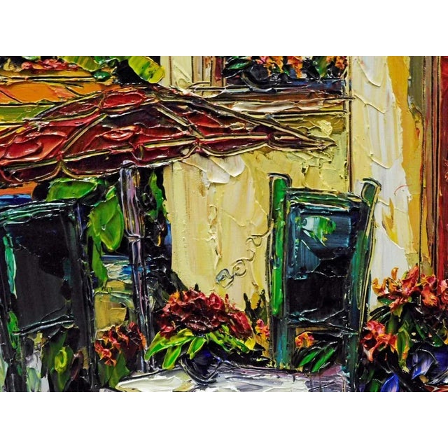 Maya Eventov "Untitled" Custom Frame Original Acrylic Flowers Hand Signed For Sale - Image 4 of 10