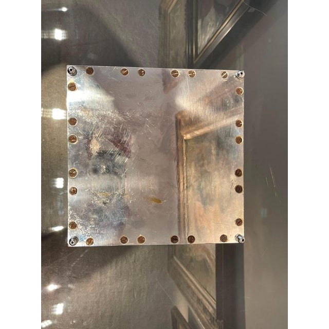 Brown Modern Chrome-Plated Metal Desk Set by Jacques Adnet, 1930s, Set of 3 For Sale - Image 8 of 18