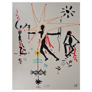 Raymond Moretti and Jean Cocteau, Celebration, Original Lithograph For Sale