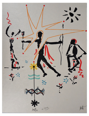 Raymond Moretti and Jean Cocteau, Celebration, Original Lithograph