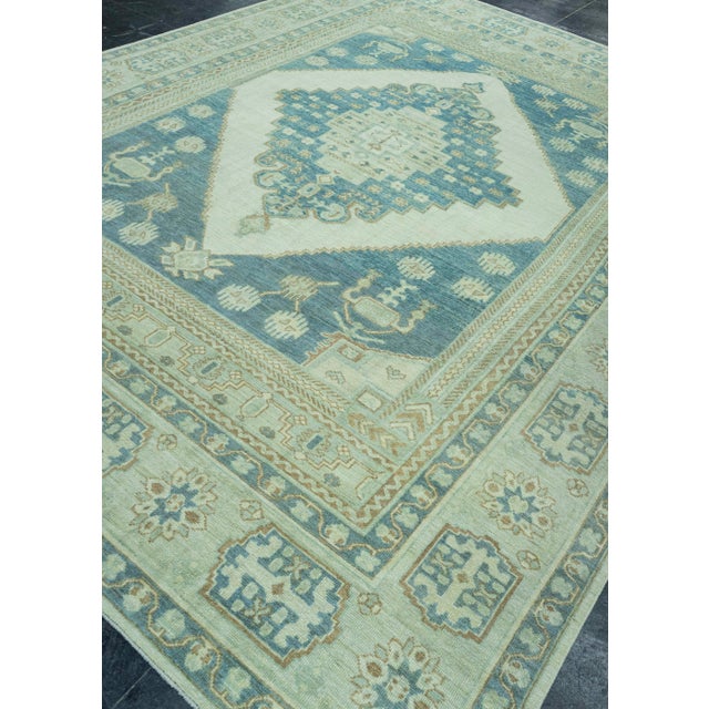 Navy Blue Turkish Oushak Antique Look Rug 9'2" x 12'4" #20091 For Sale - Image 8 of 8