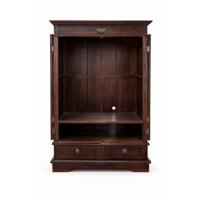 Victorian Late 19th Century American Gentleman’s Dressing Cabinet in Original Deep Brown Finish – Circa 1890–1905 For Sale - Image 3 of 11