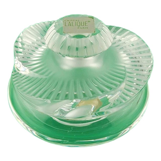 New Lalique Crystal Baptiste Perfume Bottle Made in France Sticker Paris. For Sale