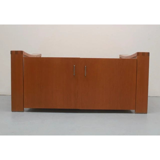 1970s Coffee Table with Storage Space in Oak, 1970s For Sale - Image 5 of 13