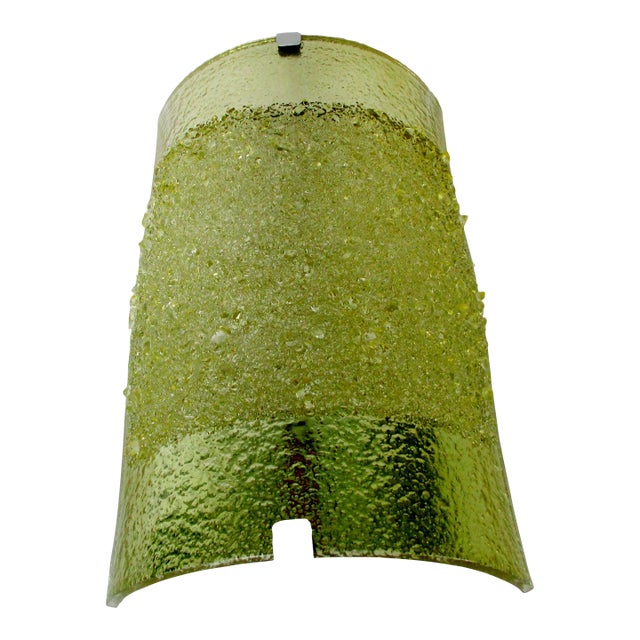 Murano Glass Gold Ice Wall Sconce, Italian J & J Designs Lux061 For Sale