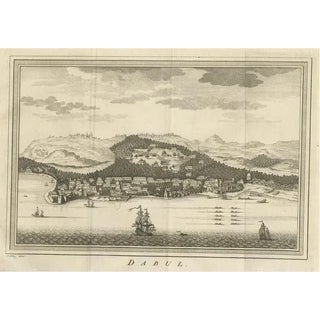 Port City Dabhol in India, 1757, Paper For Sale