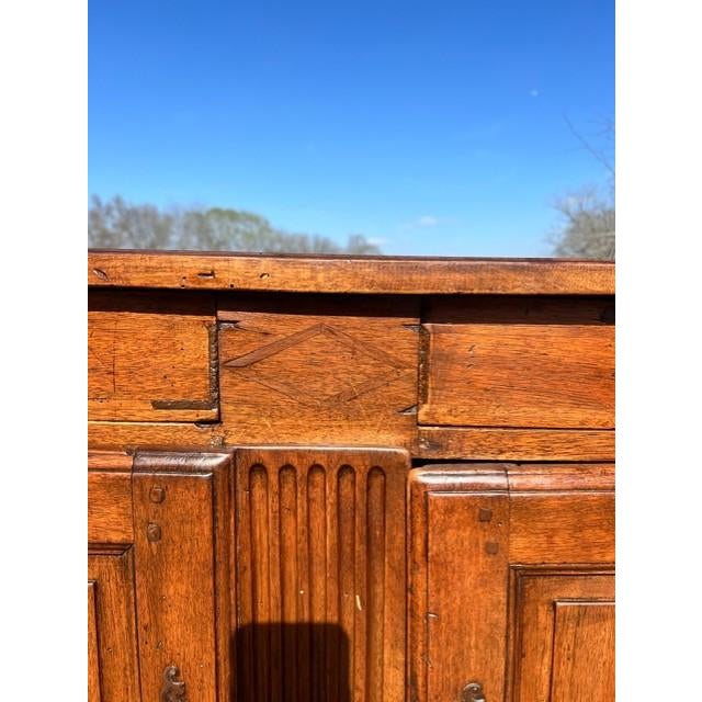 18th Century French Provinciale Louis XV Solid Walnut Sideboard / Buffet For Sale - Image 9 of 17