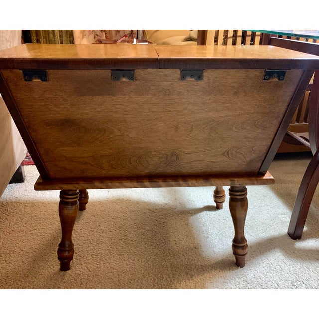 1960s Vintage Maple Side Table Magazine Rack Storage | Chairish