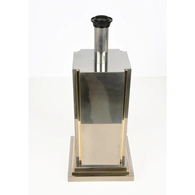 Italian Steel & Brass Table Lamp by Carlo Venturini for Bottega Del Lume, 1970s For Sale - Image 3 of 18