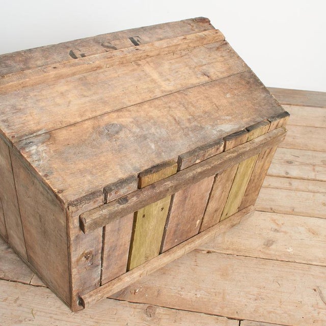 Antique French Champagne Wooden Harvest Crate, 1950s For Sale - Image 8 of 9
