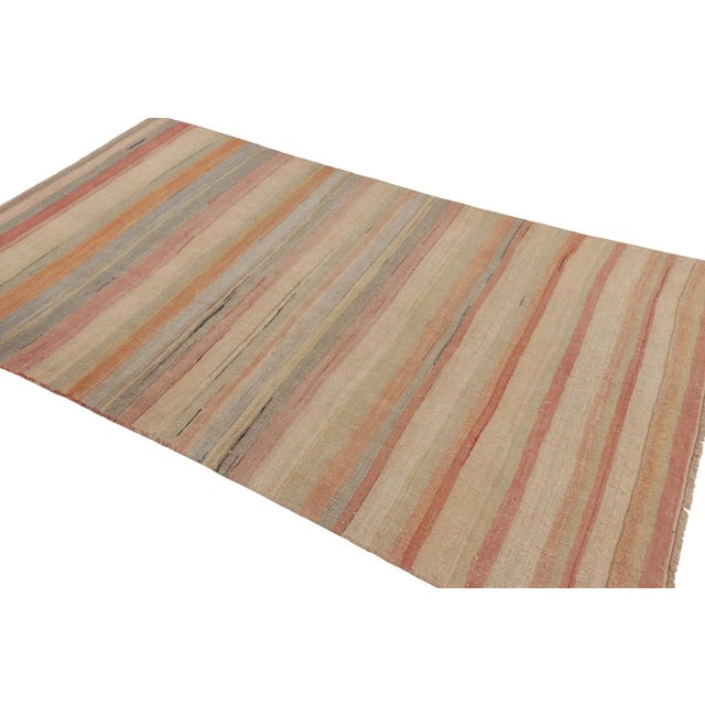 Rug & Kilim Vintage Shahsavan Persian Kilim Rug, Polychromatic Stripes - Rug & Kilim For Sale - Image 4 of 7