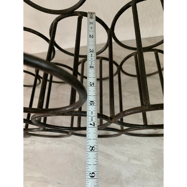 Black Mid-Century Modernist Welded Iron Minimalist Wine Rack For Sale - Image 8 of 10