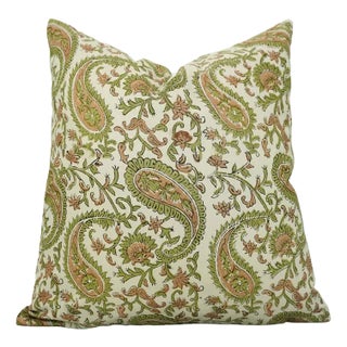 Fabdivine Indian Block Print Cushion Cover 18x18 Inch Cotton Satin-Kiara For Sale