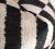 Textile Contemporary Black & White Velvet Throw Pillow & Down Insert For Sale - Image 7 of 11