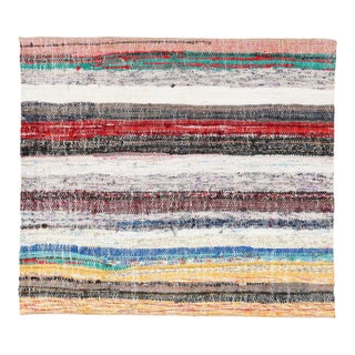 Striped Vintage Mini Kilim Rug - 2`6″ X 2`9″ For Sale