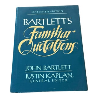 Bartlett’s Familiar Quotations 16th Edition 1992 John Bartlett Little Brown Usa For Sale