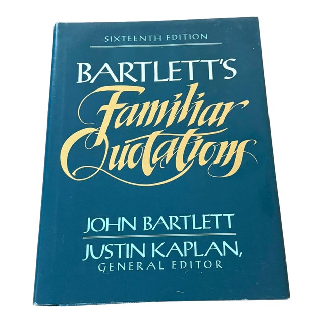 Bartlett’s Familiar Quotations 16th Edition 1992 John Bartlett Little Brown Usa For Sale