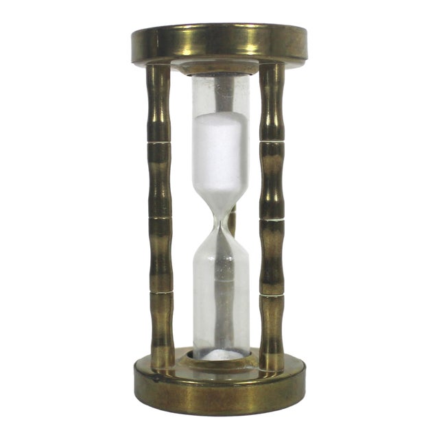 Small Vintage Brass Timer For Sale