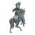 Mid 20th Century Bronze Horse and Rider For Sale