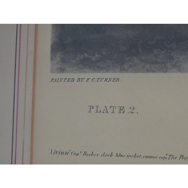 Black Vintage Hand Painted Horse Racing Engraving in Frame For Sale - Image 8 of 10