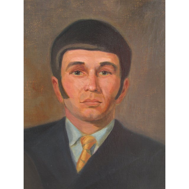 Portrait of Male and Female Ancestor Figures by Works Progress Admin. Artist J. Matulis, 1970 For Sale In New York - Image 6 of 12