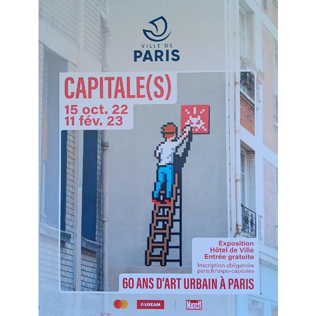 After Invader, Capitals Exhibition Poster, Paris, 2022, Print For Sale