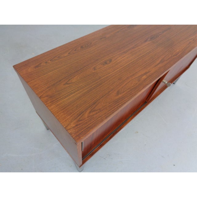 Small Rosewood Office Sideboard with Sliding Doors, Germany, 1960s For Sale - Image 11 of 17