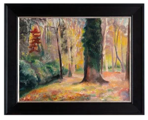 Camille Roche, Undergrowth, 1930s, Oil Painting on Canvas, Framed