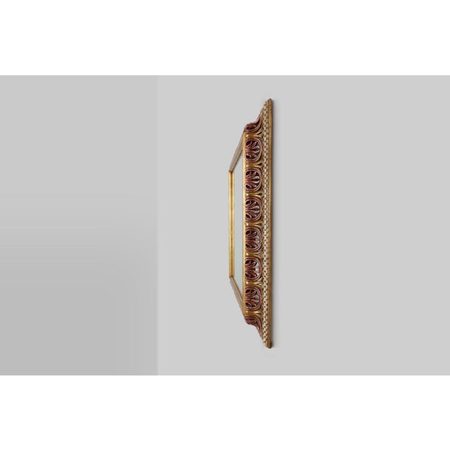 Baroque Revival Firenze Mirror in Carved Wood, Italy, 1960s For Sale - Image 9 of 12