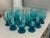 Vintage Turquoise Footed Water Goblets - Set of 10 For Sale In Little Rock - Image 6 of 9
