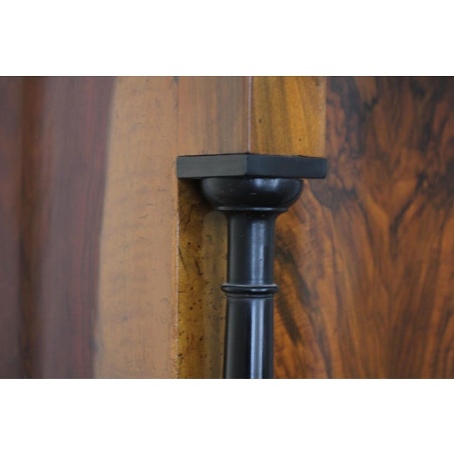 Biedermeier Armoire, Walnut Veneer and Full Columns, Austria, circa 1820 For Sale - Image 11 of 18