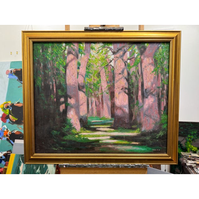 "Red Trees in the Forest" walks you down a wooded path where the growth is so dense, and the foliage so luxuriant, that...