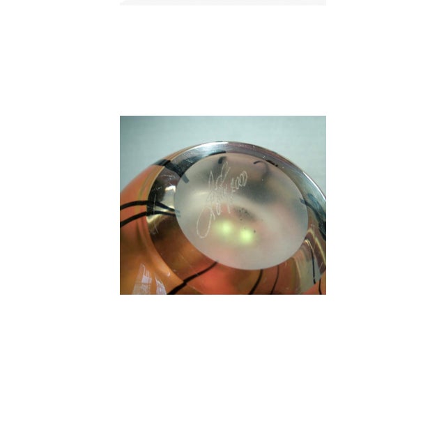 Early 21st Century David Lotton 2000 Signed Sunset Paper Weight Bowl For Sale - Image 5 of 5