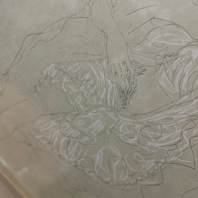1960s Print of Pencil Drawing in Colours of Gustav Klimt 1910 Reclining Figure For Sale In Washington DC - Image 6 of 12