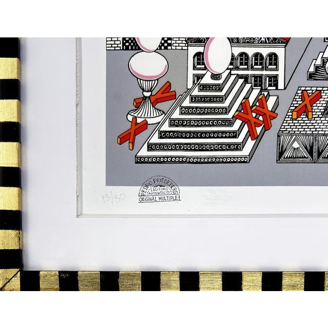 Contemporary Pedro Friedeberg, Ciudad De Un Millon De Huevos Y Veinticinco Duros (Hand Signed), 2019 For Sale - Image 3 of 3